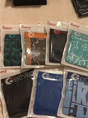 ethika Boxer Briefs Pack - Black, Blue, Teal, Orange Accents